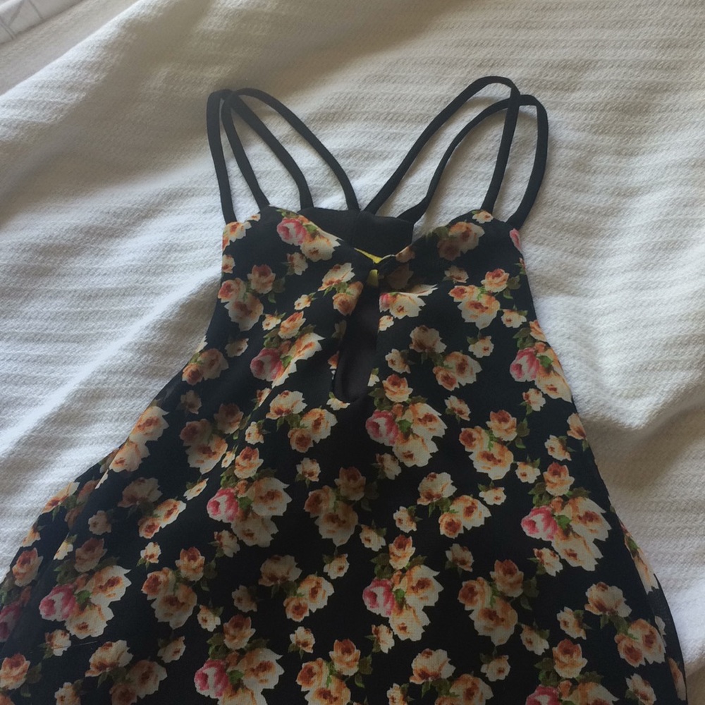 Floral razor back dress